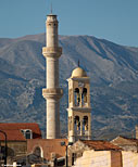 Minaret and bell tower of Agios Nikolaos church