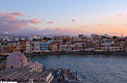 Old harbour of Chania at dusk