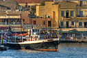 The old harbour of Chania early in the morning