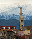 Chania church and the White Mountains