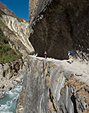 New path section in the gorge of Samaria