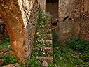 Staircase of a ruined house in Aradena