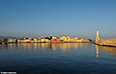 Chania harbour in early morning light