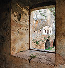 Through a window at the monastery of Katholiko