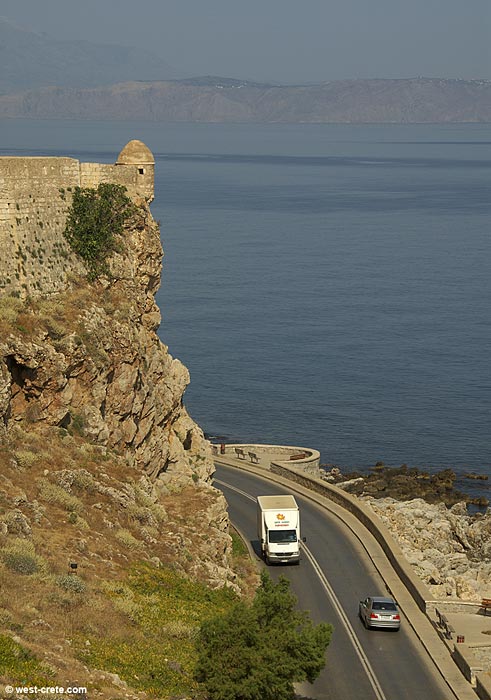 The northern wall of the Venetian fortress in Rethymnon  - click to enlarge