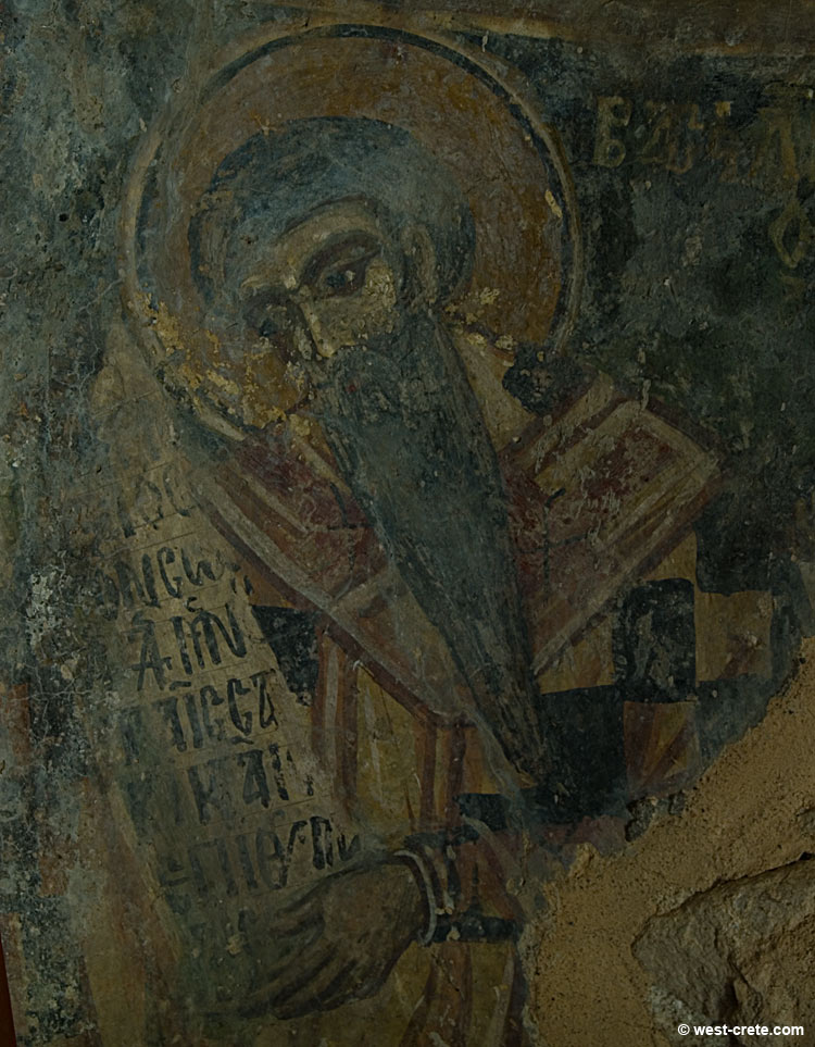 Detail of a fresco in the chapel of Agios Stefanos