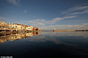 Chania harbour in early morning winter light