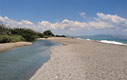 Platanias river at the sea