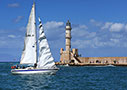Sailing boat in Chania