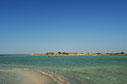 Walking across the water to Elafonisi