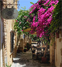 An open air restaurant in Chania's old town