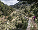 The path connecting Omalos to the valley of Agia Irini