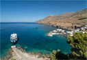 The ferryboat leaves Hora Sfakion