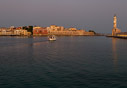 Chania harbour at dawn