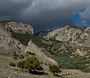 Dark clouds above the gorge of Imbros