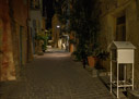 Chania Old Town alley at night