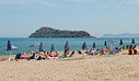 On Platanias beach