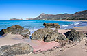 Pink sand on Falasarna beach